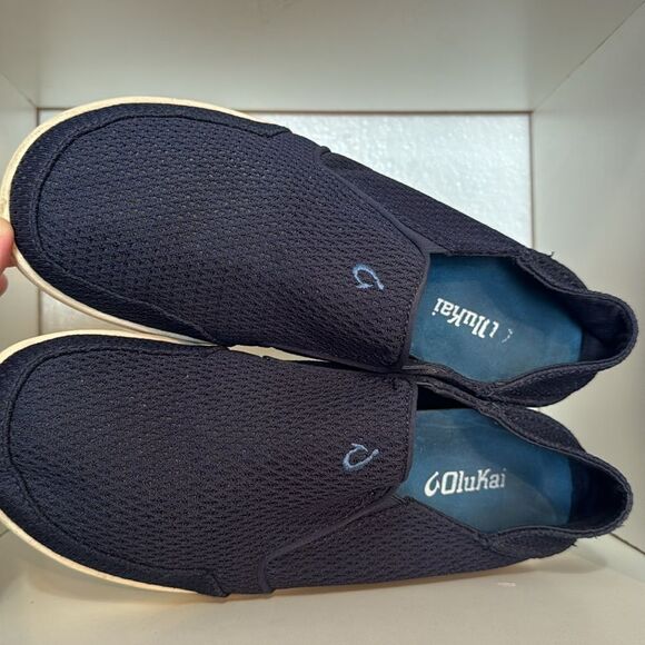 Olukai Nohea Mens Blue Comfort Mesh Slip On Loafer Boat Shoes - Picture 7 of 14